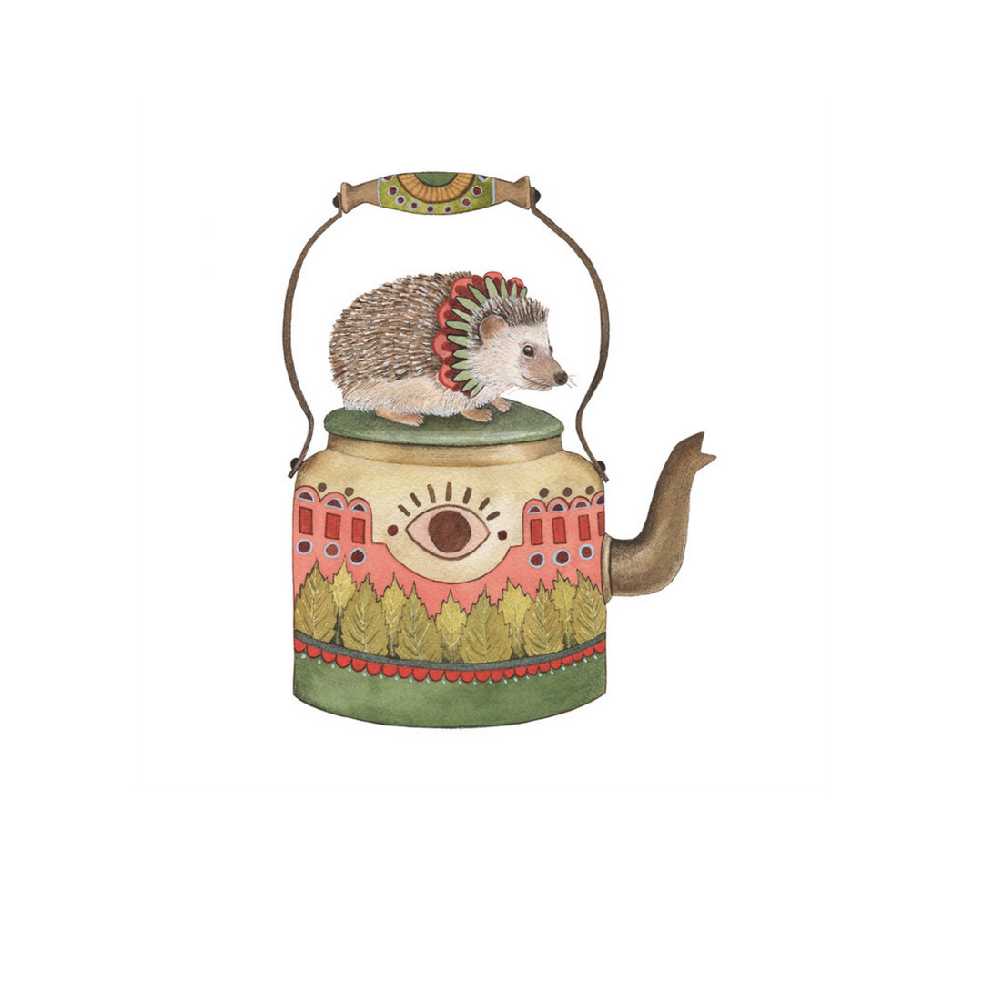 Woodland Kitchen: Michelle's Teapot - Greeting Card