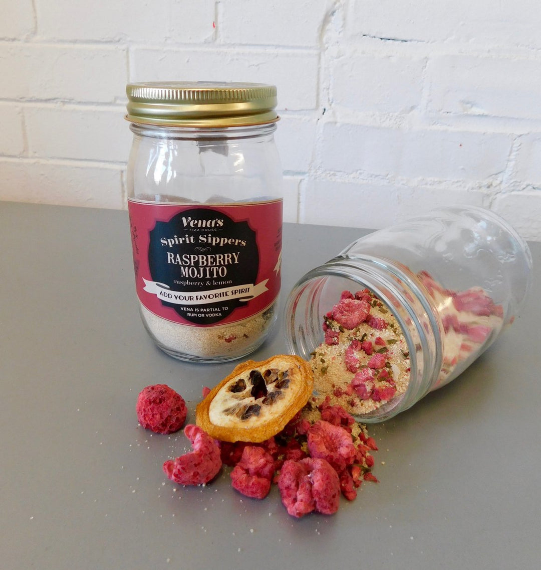 Raspberry Mojito Spirit Infusion Jar