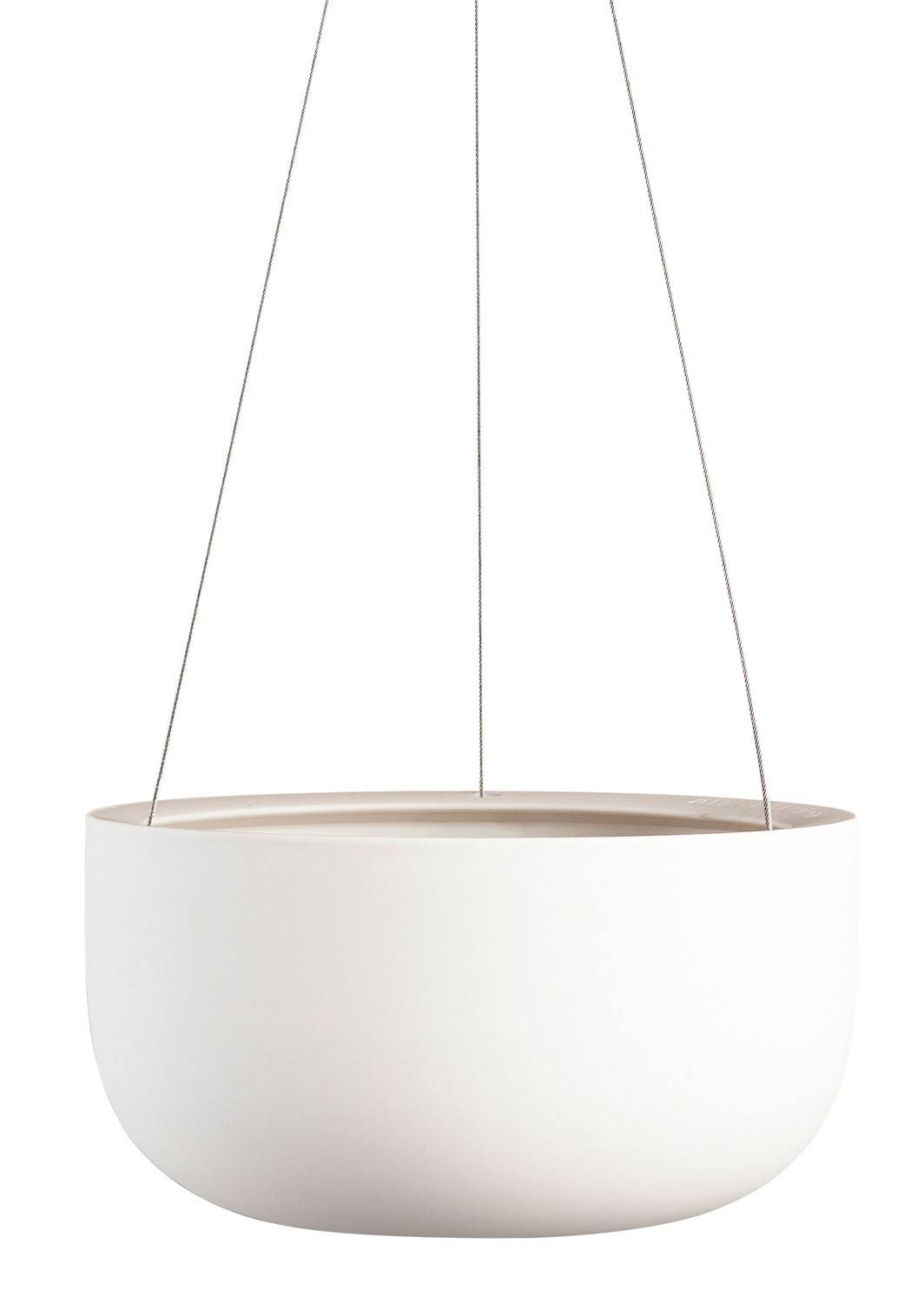 large white hanging planter Raw Earth Hanging Planter