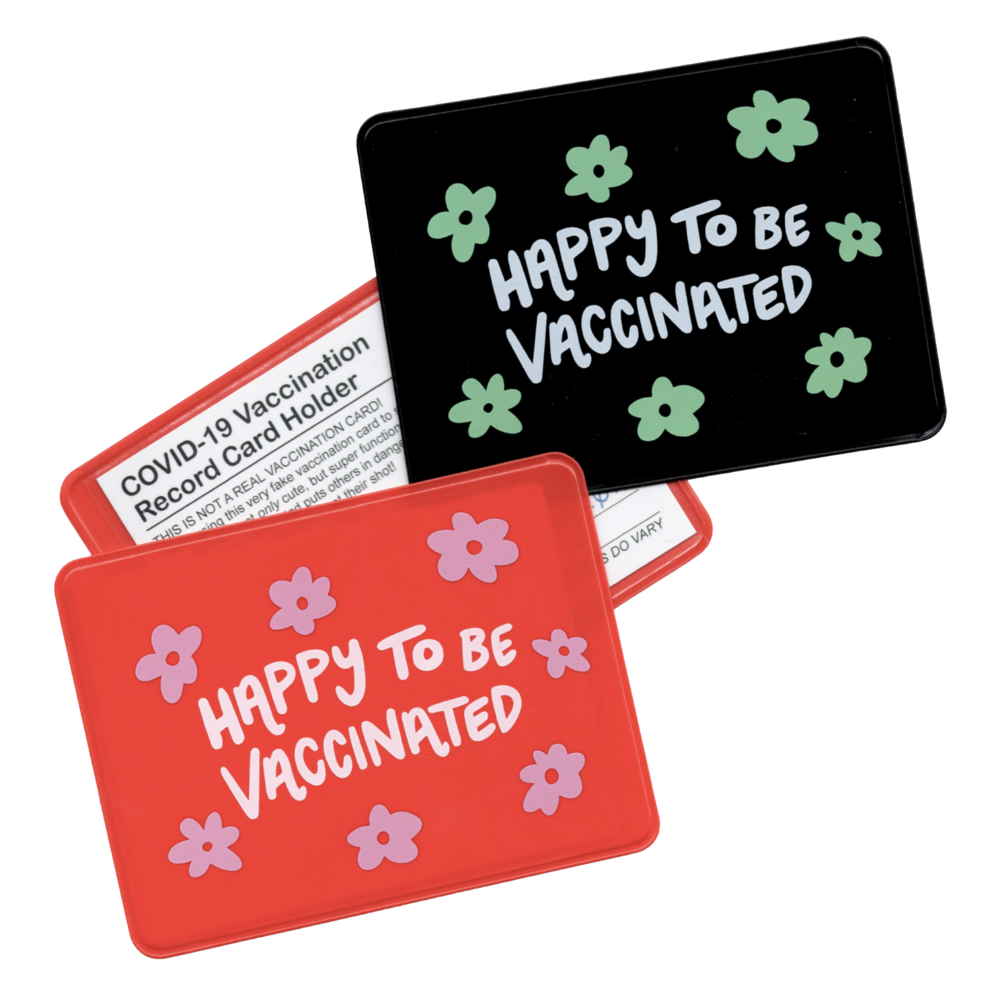 Happy to be Vaccinated Vaccination Card Holder