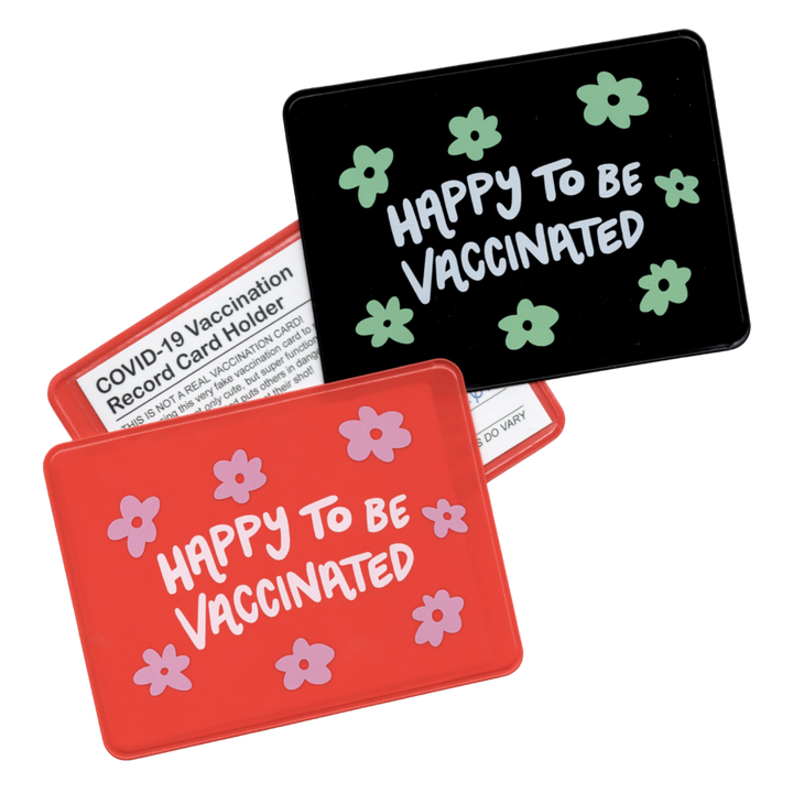 Happy to be Vaccinated Vaccination Card Holder
