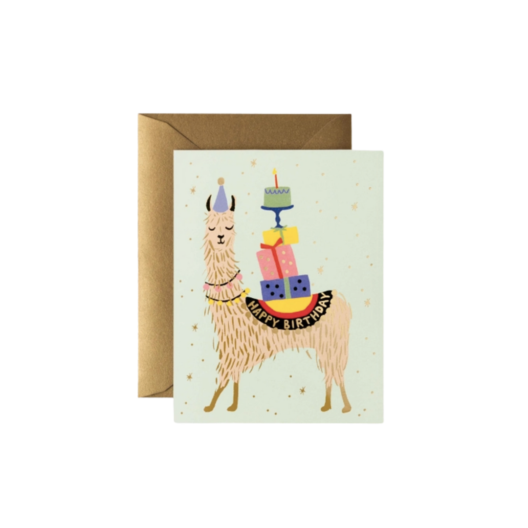 Llama Birthday Card