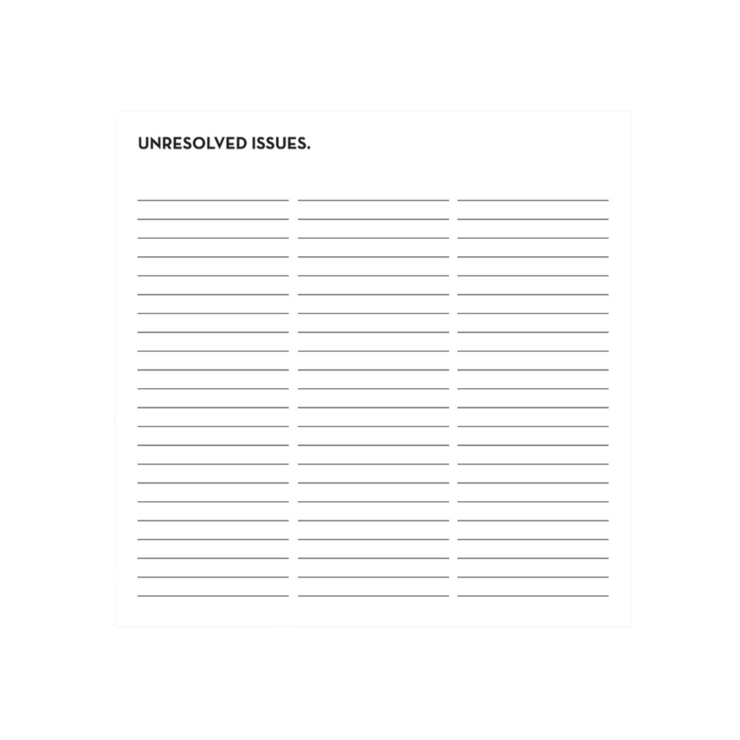 Unresolved Issues List-A-Lot