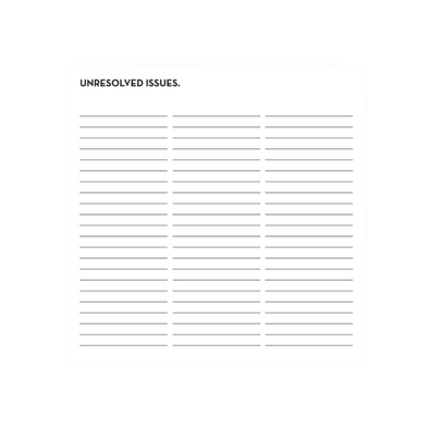 Unresolved Issues List-A-Lot