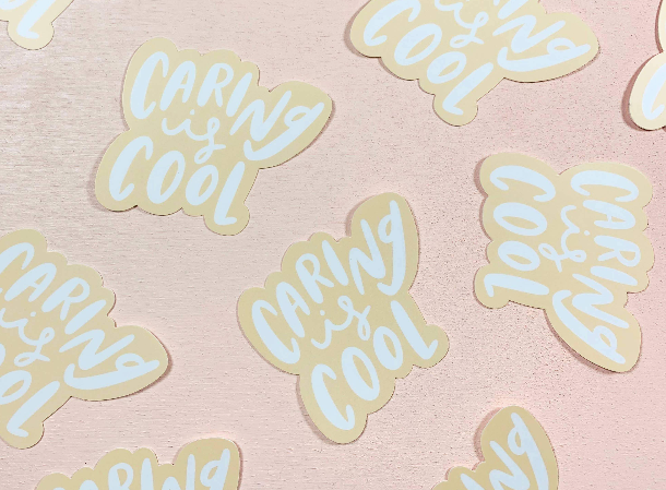 Caring is Cool Sticker