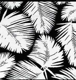 Paradise Black + White Palm Leaf Blanket