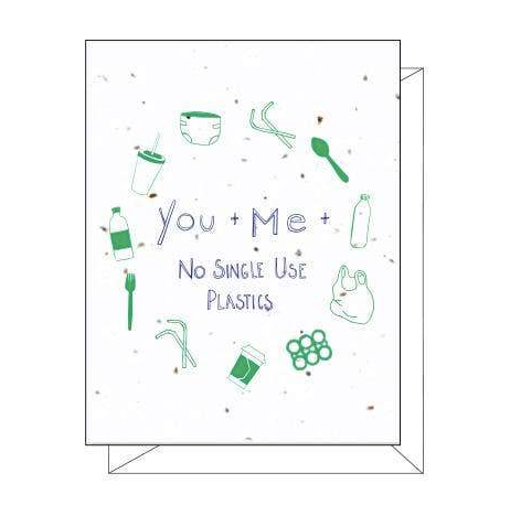 No Single Use Plastics Plantable Greeting Card