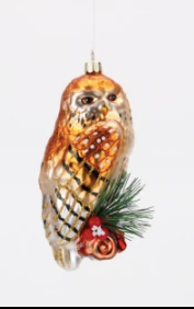 Glass Owl Ornament