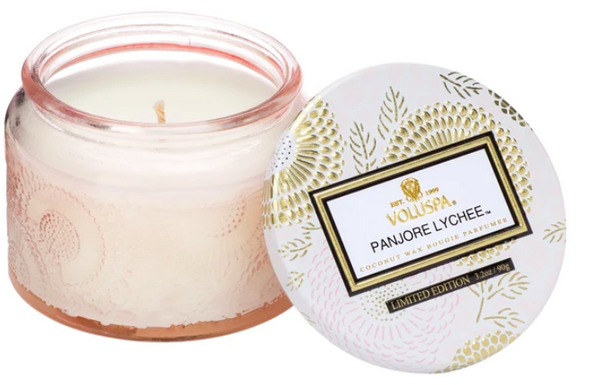 Panjore Lychee Small Glass Jar Candle