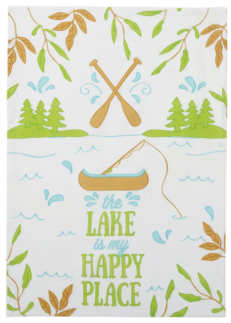 The Lake Is My Happy Place Printed Kitchen Towel