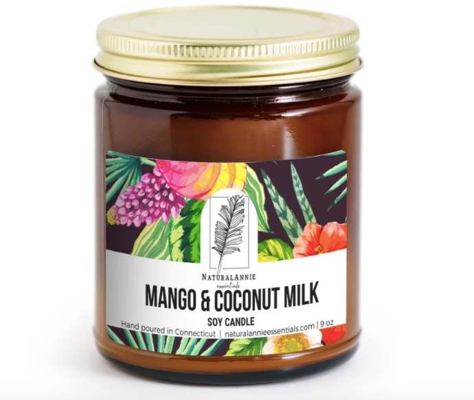 Mango and Coconut Milk Soy Candle--4 oz
