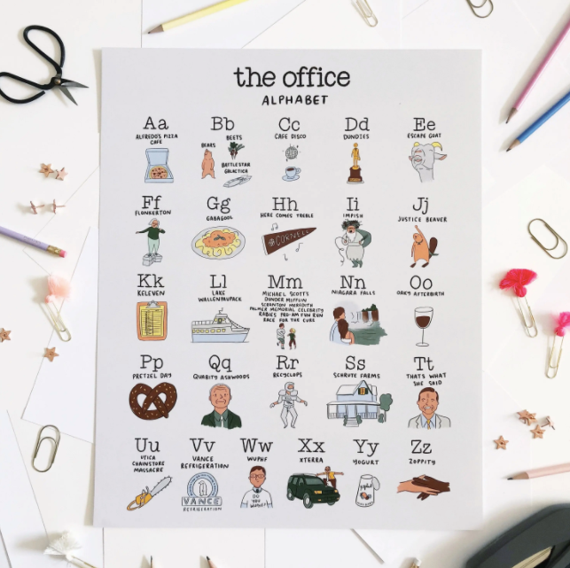 The Office Alphabet Print