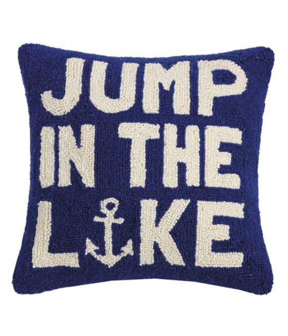 Jump in the Lake Hook Pillow