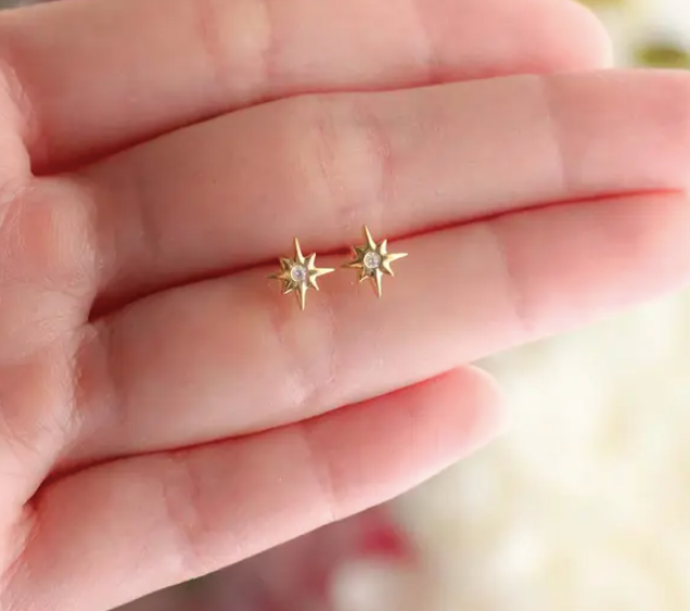 Mini Crystal Star Studs