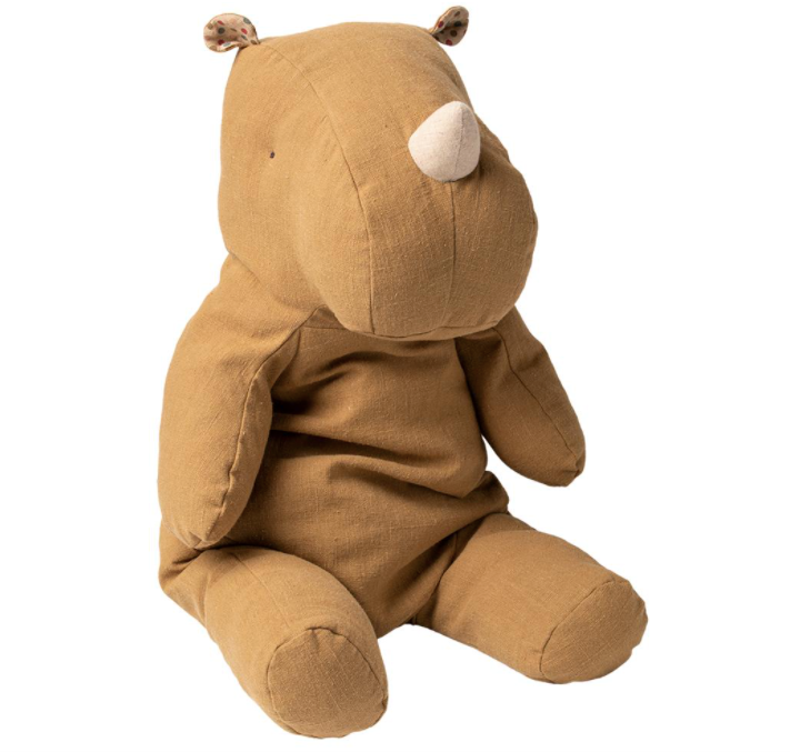Stuffed Rhino Large in Umber