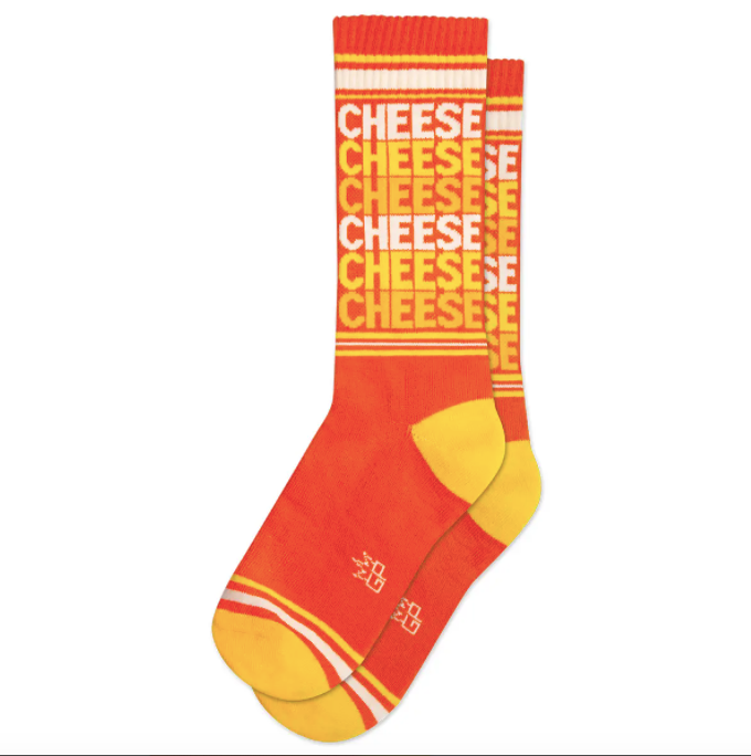 Cheese Ribbed Gym Socks