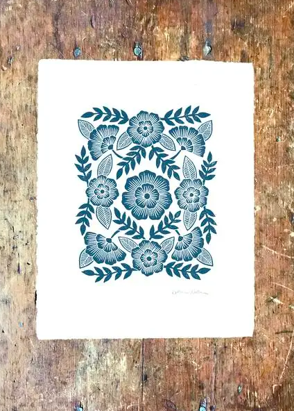 Katharine Watson 9" x 12" Block Printed Art Print