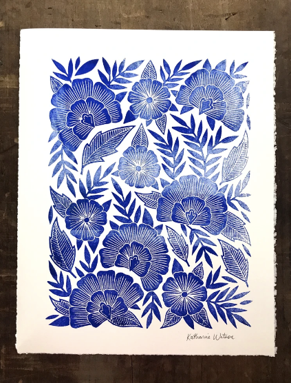 Katharine Watson 11" x 14" Block Printed Art Print