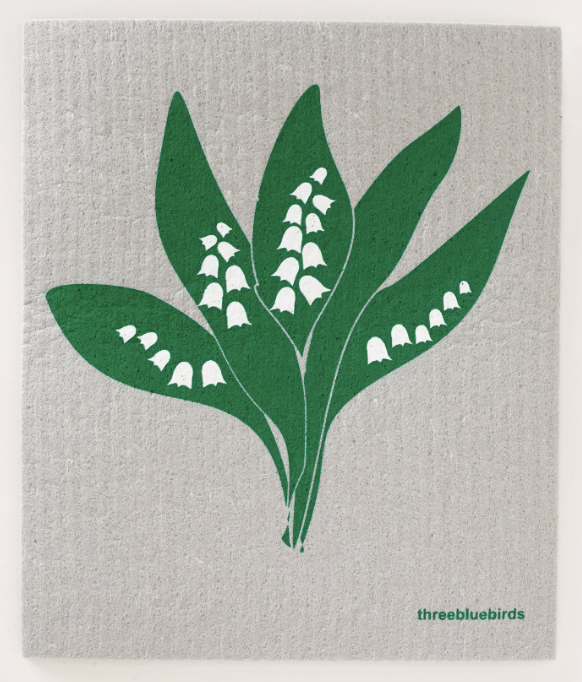 Lily of the Valley Swedish Dishcloth