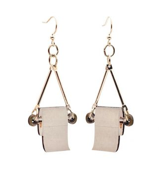 Toilet Paper Earrings