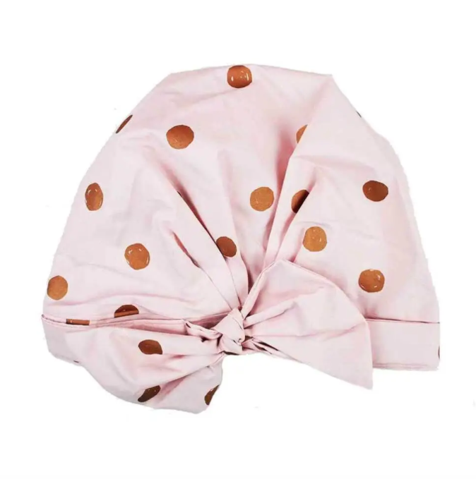 Blush Dot Shower Cap