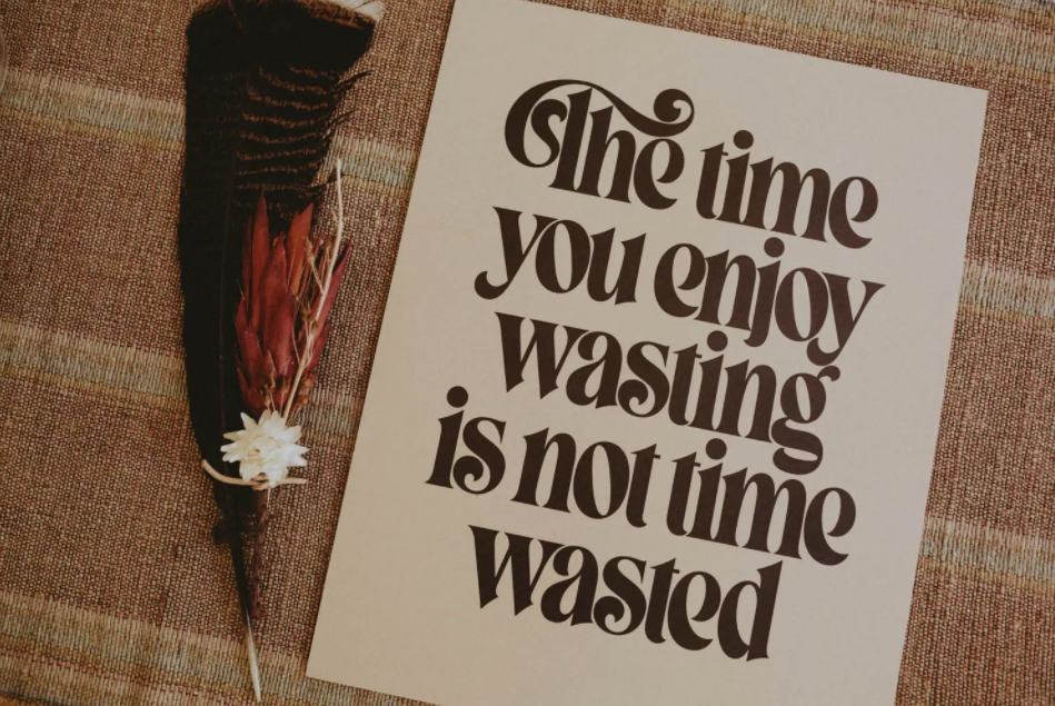 Wasted Time Letterpress Print