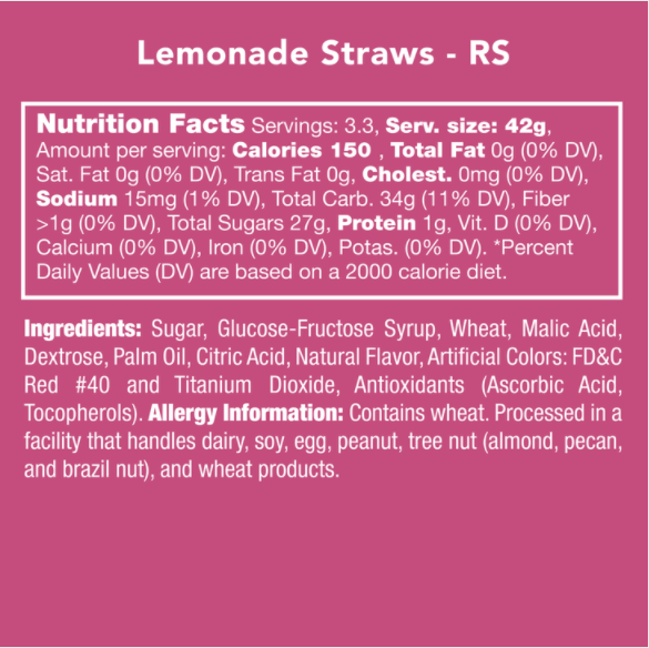 Pink Lemonade Straws