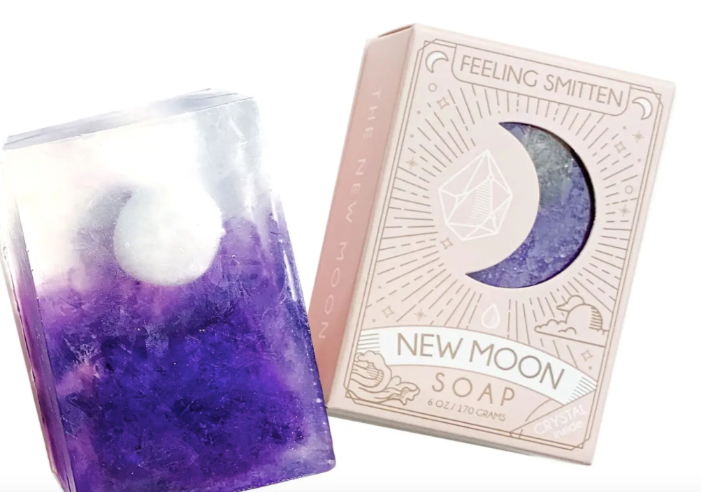 New Moon Soap with White Agate Inside