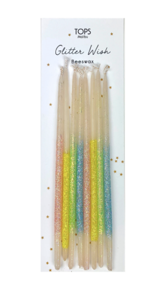 Beeswax Glitter Wish Candles
