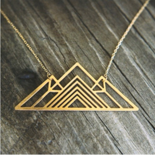 Geometric Mountain Necklace