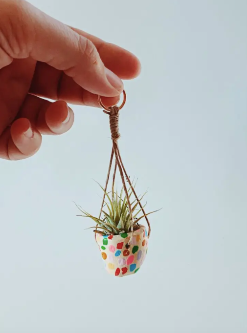 Mini Mosaic Hanging Planter
