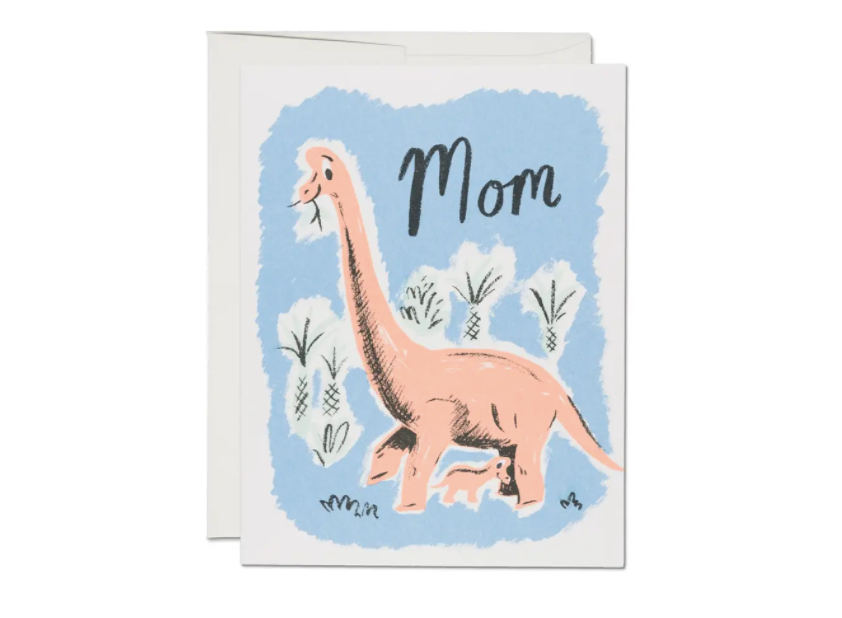 Pink Dinosaur Mom Mother's Day Card