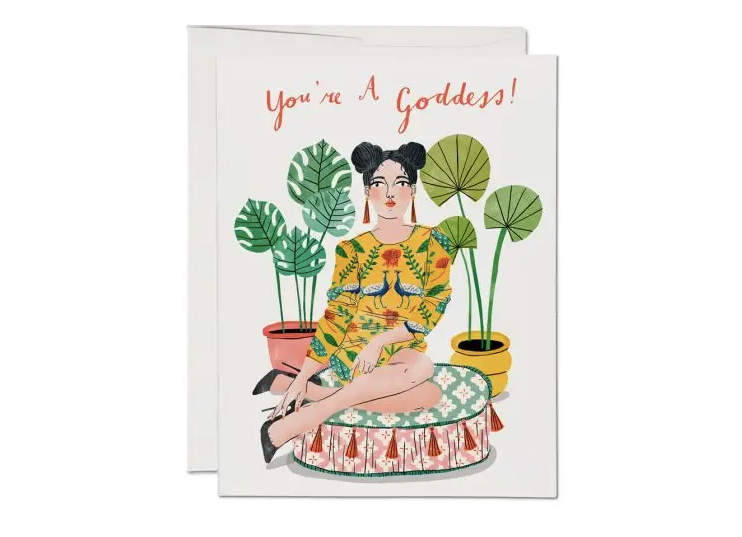 Cushion Goddess Greeting Card