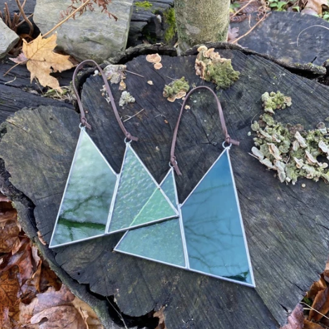 Mini Mountains Stained Glass Sun Catcher