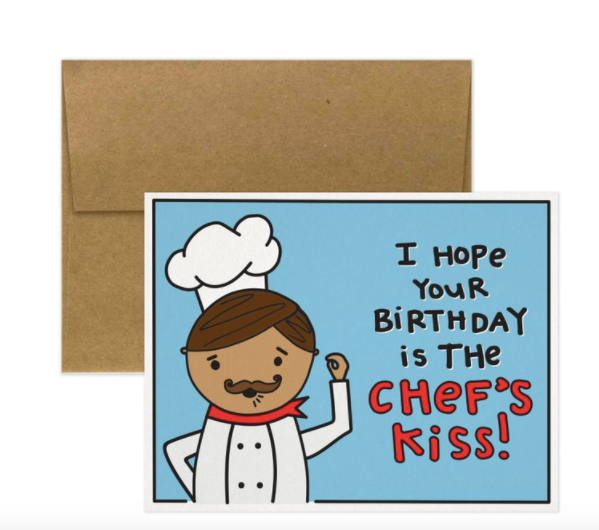 Chef's Kiss Birthday Card