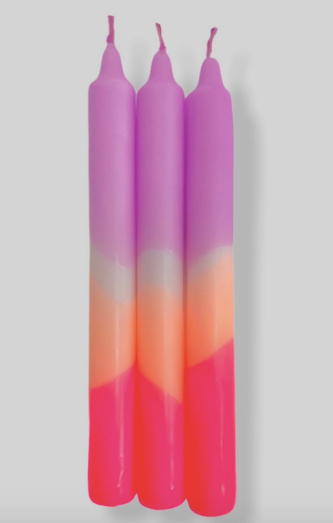 Dip Dye Neon Candle - Plum Mousse