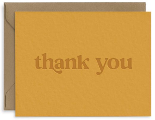 Thank You Cards In Serif - Box of 6