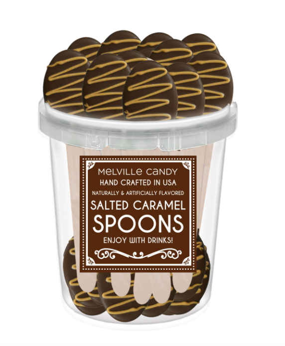 Salted Caramel & Chocolate Dipped Spoons