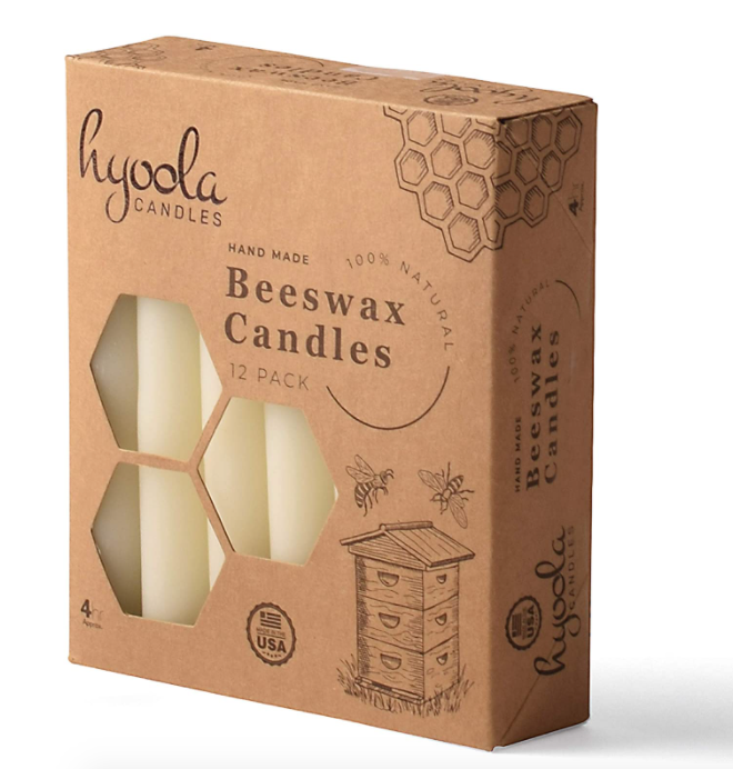 5" Beeswax Taper Candles