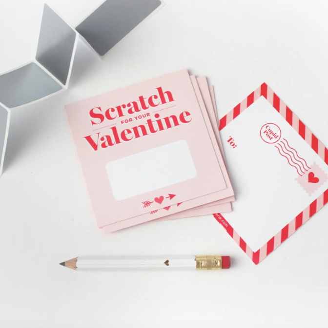 Scratch Off Valentines Pink 18 Pack