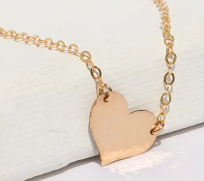 Hammered Heart Necklace