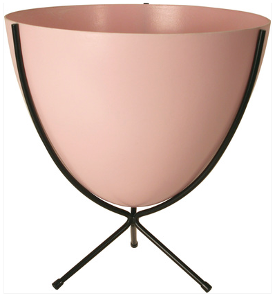 Retro Bullet Planter // 30" pink