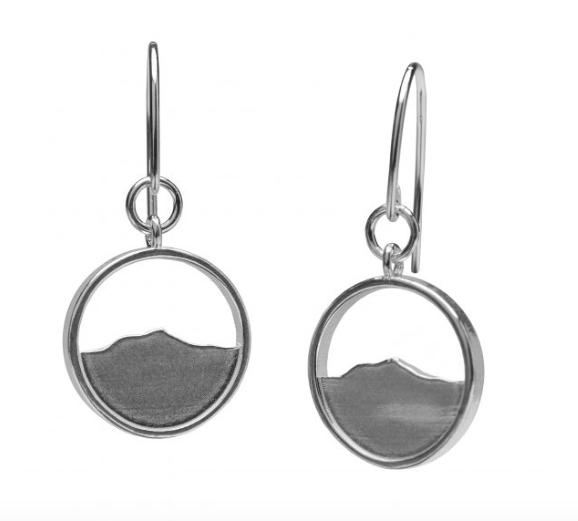 Camel's Hump Silhouette Earring - Silver