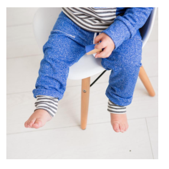 Cobalt Blue and Grey Stripe Baby Sweatpants