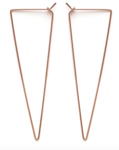 Triangle Hoops - Rose Gold