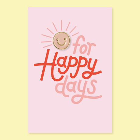 Happy Day Pin and Post Card