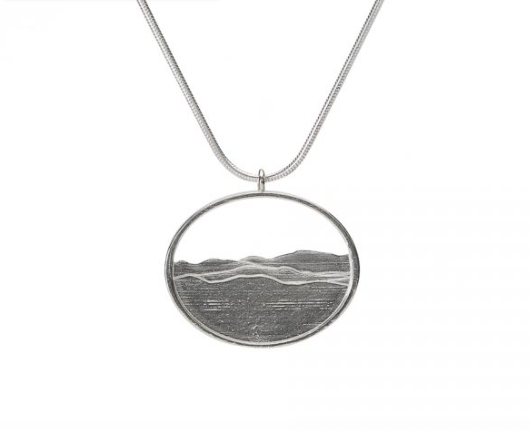Adirondack Silhouette Necklace - Silver - Large