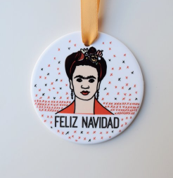 Frida Kahlo Feliz Navidad Ornament