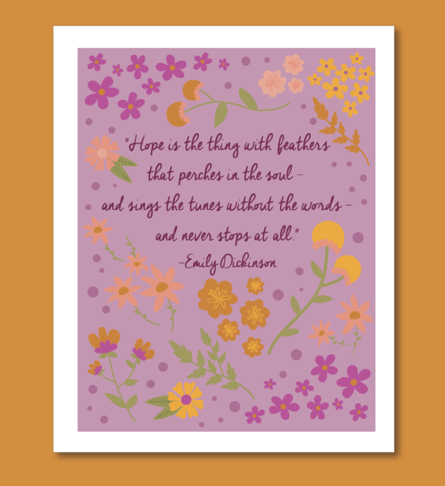 Emily Dickinson Art Print 8 x 10