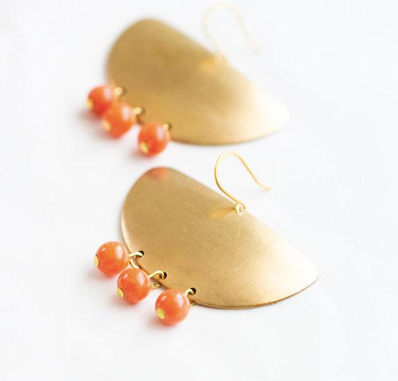 Statement Brass Earrings